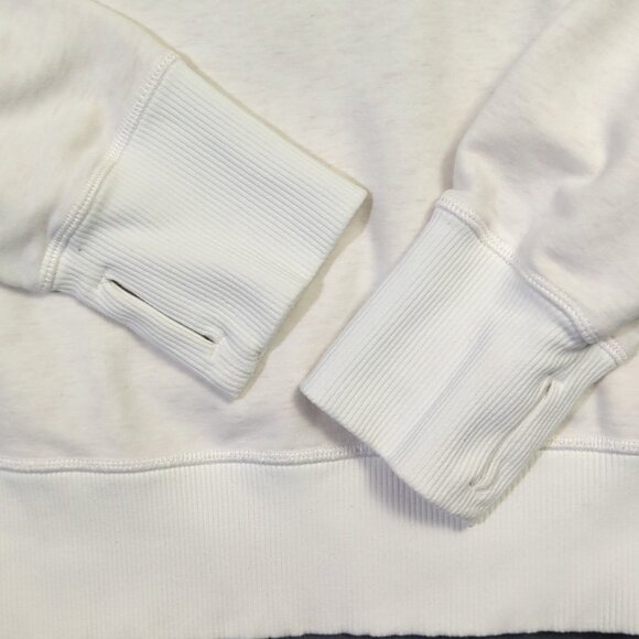 Lululemon Hoodie Women's 2 White Pink Heather Side Zips Athletic Athleisure - Picture 9 of 12